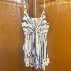 Striped Ruffle Romper Size Small
